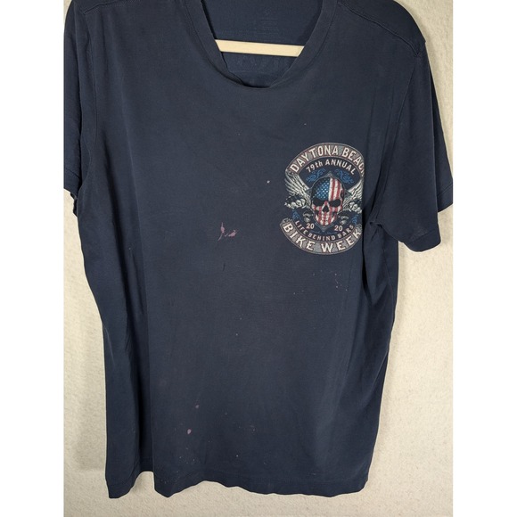 Other - Daytona Beach Bike Week 2020 79th Annual Skull Graphic T-Shirt Navy Blue Men L